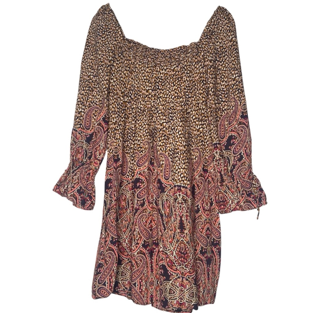 Maeve Anthropologie Milou Dress Size S Paisley Babydoll Boho Paisley Smocked